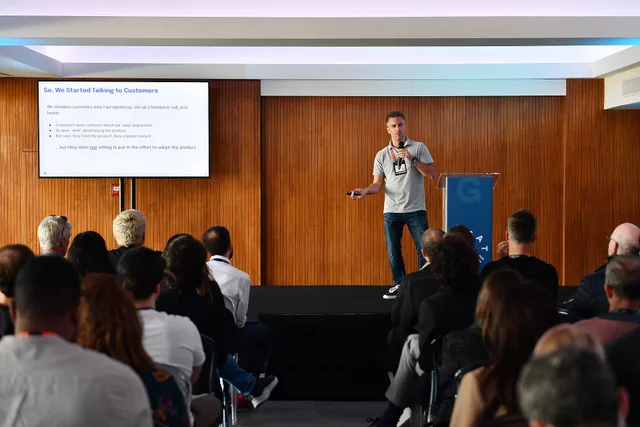 1 November 2022; How to build great products guided by customer feedback Gabe Monroy, DigitalOcean at The Gathering during Web Summit 2022 held at O Clube - Monsanto Secret Spot in Lisbon, Portugal. Photo by Sam Barnes/Web Summit via Sportsfile. Turning customer objections into a UGC brief